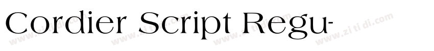 Cordier Script Regu字体转换